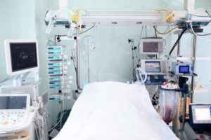 Modern technology in intensive care unit room